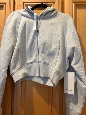 Lululemon Light Gray Cropped Zip Hoodie. NWT.